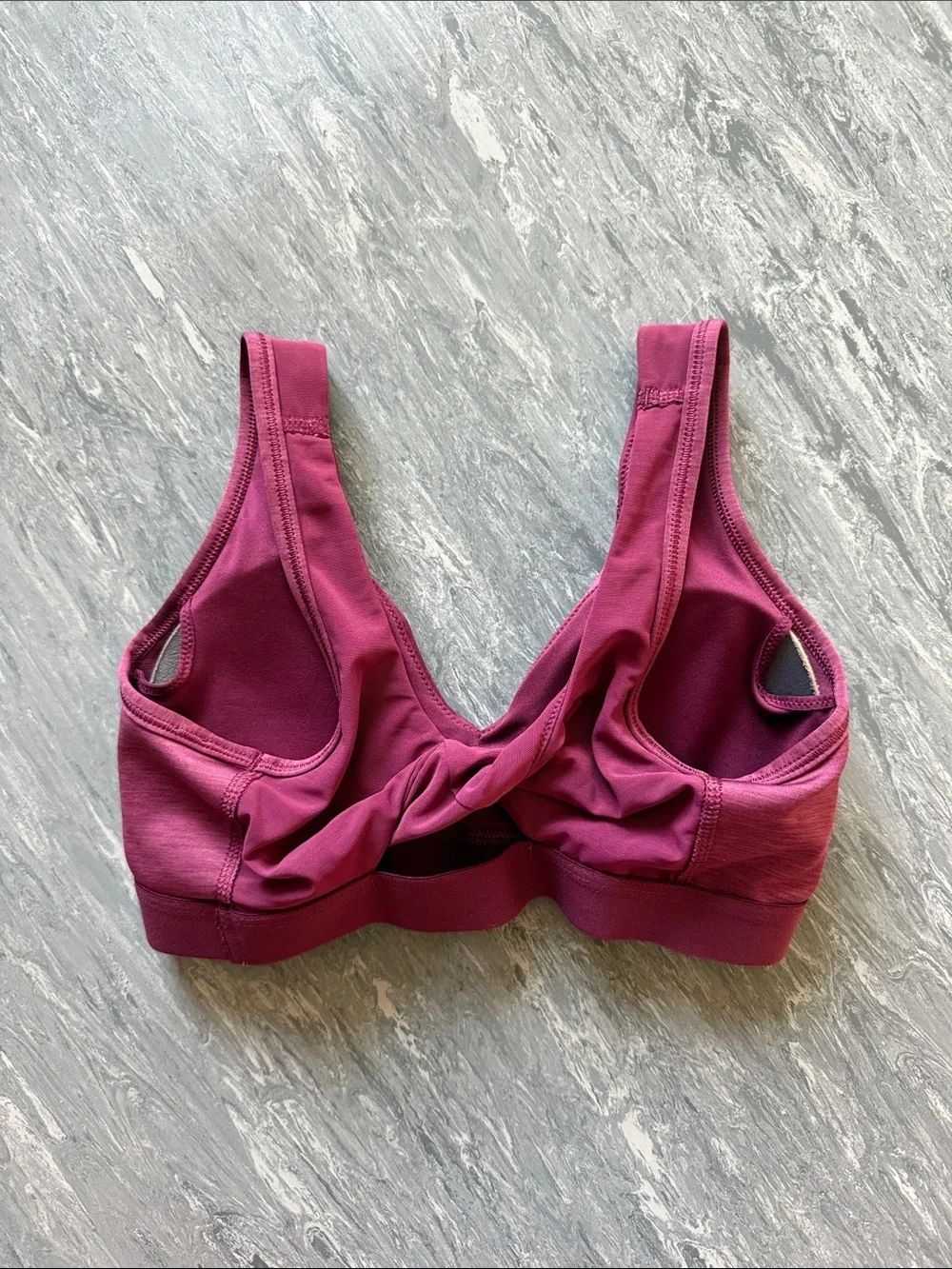 Nike Deep Plum V-Neck Sports Bra